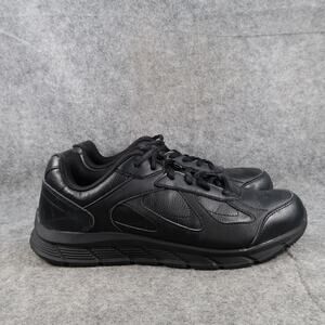 Shoes for Crews Slip Resistant Work Sneaker Womens 11 Galley II Black Leather